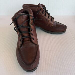Timberland Leather Waterproof Boots with Orange Detail Size 7.5 M